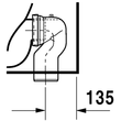 Kép 7/7 - DURAVIT D-Code fal előtt álló WC, mélyöblítésű, hátsó kifolyású