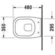 Kép 2/4 - DURAVIT D-Code fali WC Compact, mélyöblítésű
