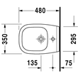 Kép 2/4 - DURAVIT D-Code fali bidé Compact