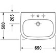 Kép 3/5 - DURAVIT D-Code mosdó, 65×50 cm