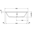 Kép 4/5 - DURAVIT D-Code akril egyenes kád