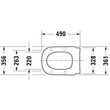 Kép 3/5 - DURAVIT D-Code WC ülőke, Vital, soft close