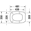 Kép 3/5 - DURAVIT D-Code WC ülőke, hosszított, soft close