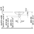 Kép 3/3 - DURAVIT D-Code alulról beépíthető mosdó, 49,5×29 cm