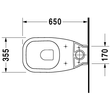 Kép 2/11 - DURAVIT D-Code álló WC kombináció, mélyöblítésű, Vario kifolyású