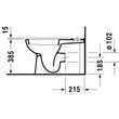 Kép 3/11 - DURAVIT D-Code álló WC kombináció, mélyöblítésű, Vario kifolyású