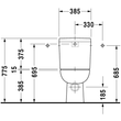 Kép 4/11 - DURAVIT D-Code álló WC kombináció, mélyöblítésű, Vario kifolyású