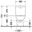 Kép 5/11 - DURAVIT D-Code álló WC kombináció, mélyöblítésű, Vario kifolyású