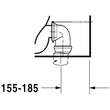 Kép 10/11 - DURAVIT D-Code álló WC kombináció, mélyöblítésű, Vario kifolyású