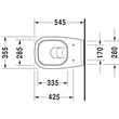 Kép 3/6 - DURAVIT D-Code fali WC, mélyöblítésű