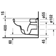 Kép 5/6 - DURAVIT D-Code fali WC, mélyöblítésű