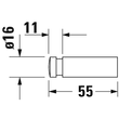 Kép 2/2 - DURAVIT D-Code törölközőtartó