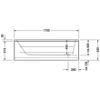 Kép 5/5 - DURAVIT D-Code akril egyenes kád