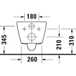 Kép 13/19 - DURAVIT D-Neo öblítőperem nélküli Duravit Rimless fali WC-szett