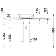 Kép 5/5 - DURAVIT D-Neo ráültethető mosdó, 400 mm