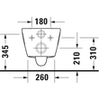 Kép 11/11 - DURAVIT D-Neo öblítőperem nélküli Duravit Rimless® fali WC