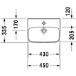 Kép 3/4 - DURAVIT DuraStyle kézmosó, 45×34 cm