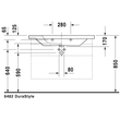 Kép 10/13 - DURAVIT DuraStyle bútorral aláépíthető mosdó, 100×48 cm