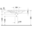 Kép 11/13 - DURAVIT DuraStyle bútorral aláépíthető mosdó, 100×48 cm