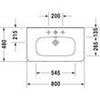 Kép 9/13 - DURAVIT DuraStyle bútorral aláépíthető mosdó, 80×48 cm