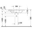 Kép 11/13 - DURAVIT DuraStyle bútorral aláépíthető mosdó, 80×48 cm