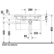 Kép 3/3 - DURAVIT DuraStyle bútorral aláépíthető mosdó, aszimmetrikus, 80×48 cm