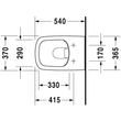 Kép 3/7 - DURAVIT DuraStyle fali WC, mélyöblítésű, Rimless