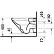 Kép 3/4 - DURAVIT DuraStyle fali WC, mélyöblítésű, Rimless