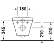 Kép 4/4 - DURAVIT DuraStyle fali WC, mélyöblítésű, Rimless