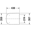 Kép 2/5 - DURAVIT Happy D.2 WC ülőke, Soft Close