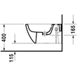 Kép 3/4 - DURAVIT Happy D.2 fali bidé, matt antracit