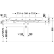 Kép 3/3 - DURAVIT Happy D.2 bútorral aláépíthető mosdó csiszolt, 120×50,5 cm, WonderGliss