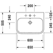 Kép 2/4 - DURAVIT Happy D.2 bútorral aláépíthető mosdó, 65×50,5 cm