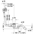 Kép 2/2 - DURAVIT le- és túlfolyógarnitúra