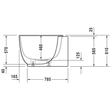 Kép 5/5 - DURAVIT Luv fürdőkád, bal sarok, 1850×950 mm