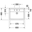 Kép 6/8 - DURAVIT Starck 3 mosdó, 65 cm, 1 csaplyukkal
