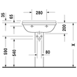 Kép 7/8 - DURAVIT Starck 3 mosdó, 65 cm, 1 csaplyukkal