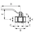 Kép 2/2 - FERRO F-Power golyóscsap lapátkarral 1/2" BB PN30