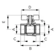 Kép 2/2 - FERRO F-Power golyóscsap pillangókarral 1/2" BB PN30