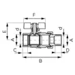 Kép 2/2 - FERRO F-Power golyóscsap pillangókarral 5/4" KB hollander PN30