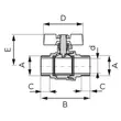 Kép 2/2 - FERRO F-Power golyóscsap pillangókarral 1" KK PN30