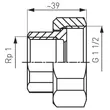 Kép 2/2 - Öntöttvas szivattyú hollandi 6/4"×1" (1 pár)