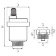 Kép 2/2 - FERRO automata légtelenítő visszacsapó szeleppel, 1/2"