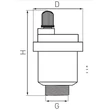 Kép 2/2 - FERRO automata légtelenítő visszacsapó szelep nélkül, 1/2"