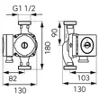 Kép 3/3 - FERRO GPA II 25-40 180 keringető szivattyú