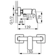 Kép 2/2 - FERRO Vitto VerdeLine zuhanycsaptelep, gun metal