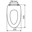 Kép 2/2 - FERRO MDF WC ülőke, fehér, kagyló mintás, soft close