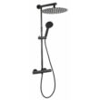 Kép 1/2 - FERRO Trevi Black zuhanyrendszer fej- és kézizuhannyal, termosztátos csapteleppel