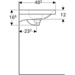 Kép 5/5 - GEBERIT Acanto mosdó pakolófelülette, 75 cm