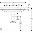 Kép 4/5 - GEBERIT iCon Light mosdó, 60×48 cm, csapfurattal és túlfolyóval, fehér